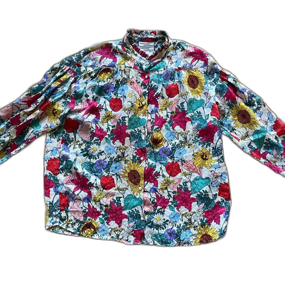 Baum Und Pferdgarten Vintage 100% Silk Blouse